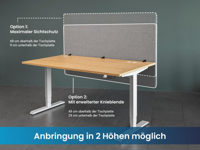 Ergotopia Focus Schreibtisch Trennwand - 6